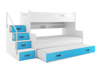 Poschodová posteľ MAX 3 s prístelkou
