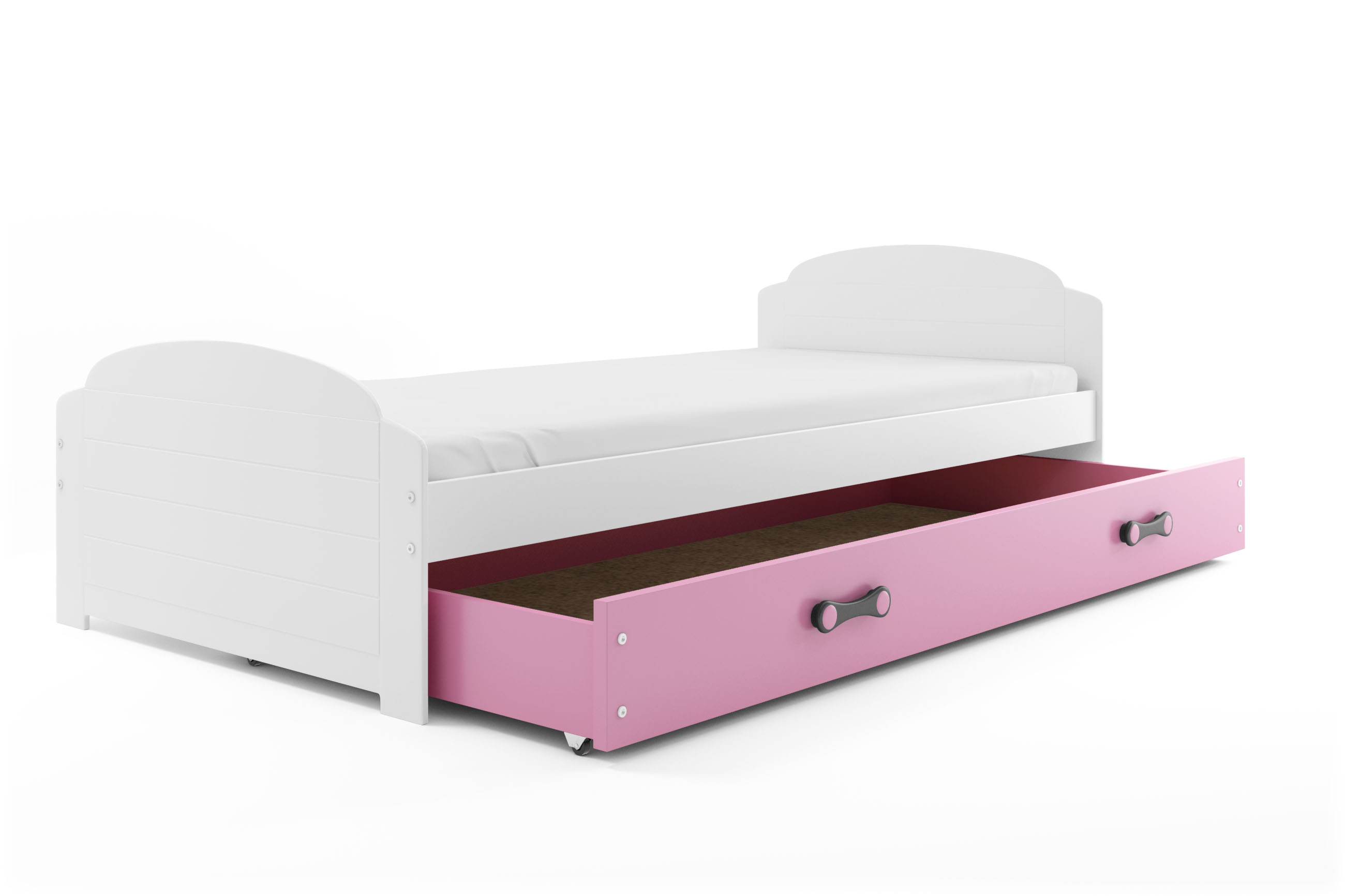 Posteľ LILI 200x90 biela - ružová