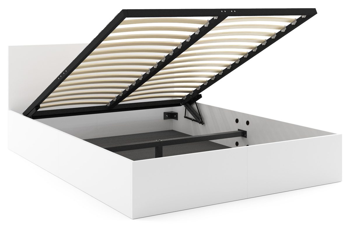 Manželská posteľ s úložným priestorom PAX 160x200 – biela