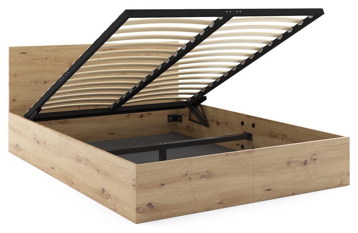 Manželská posteľ s úložným priestorom PAX 160x200 – dub artisan