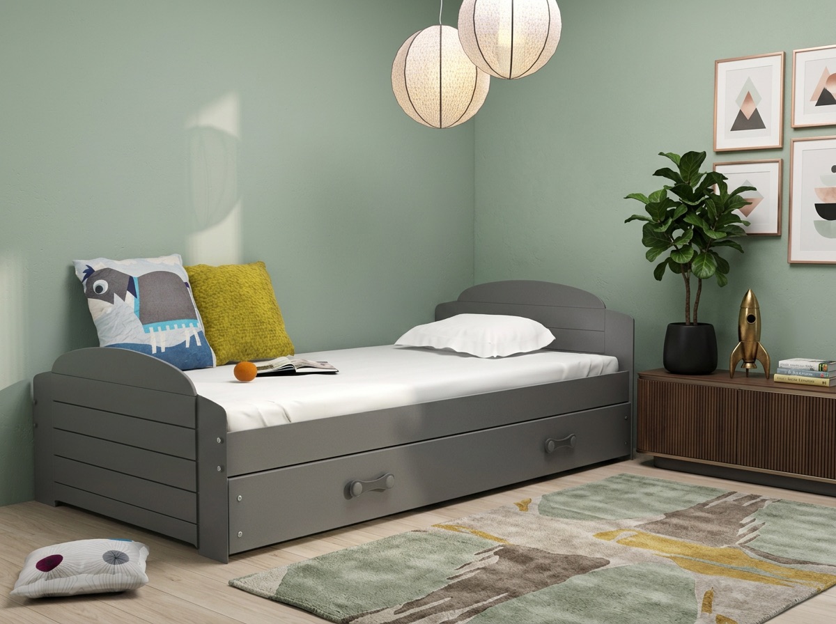 Posteľ LILI 200x90 grafitová