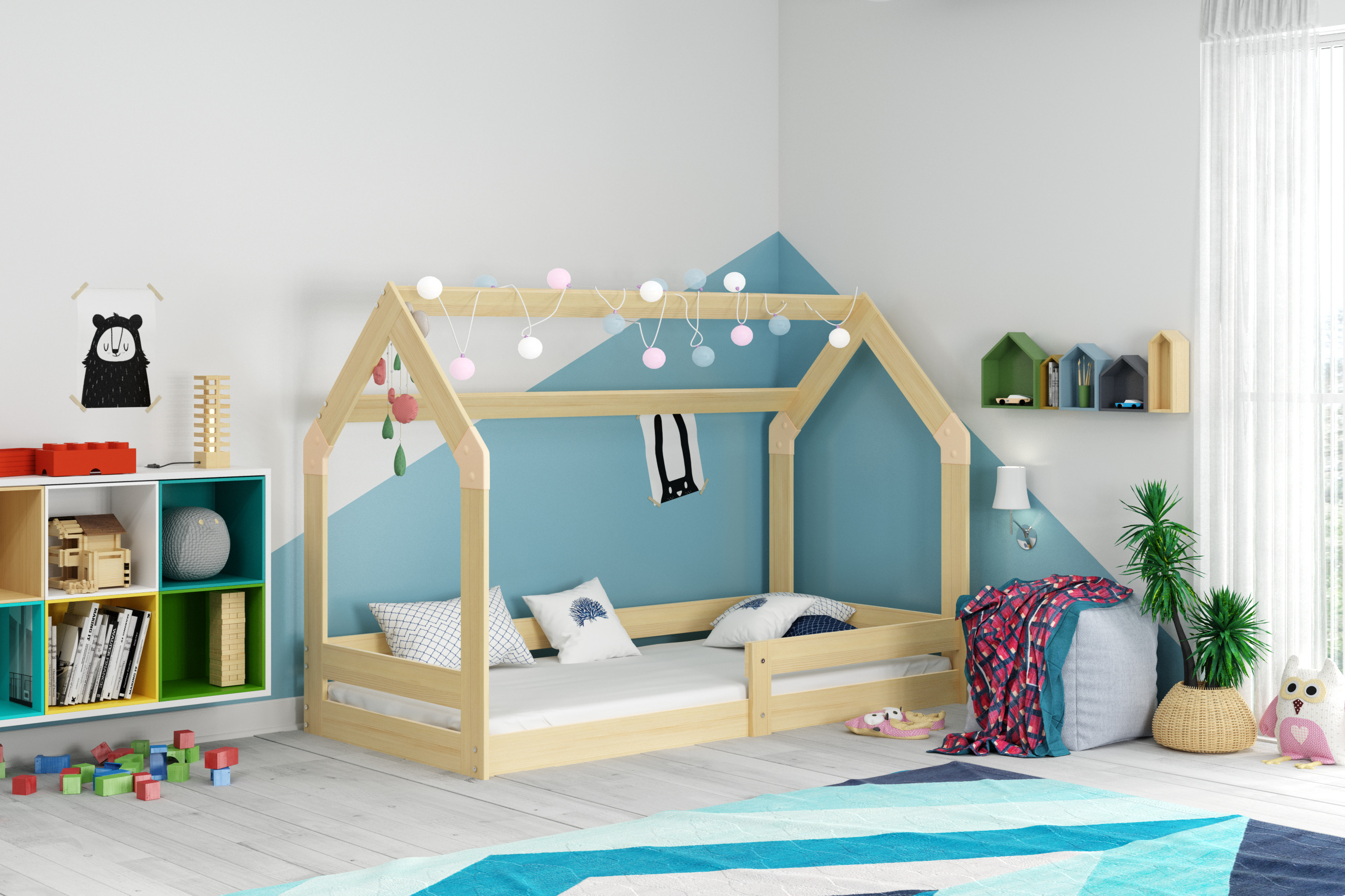 Domčeková posteľ DOMČEK 1 160x80 borovica