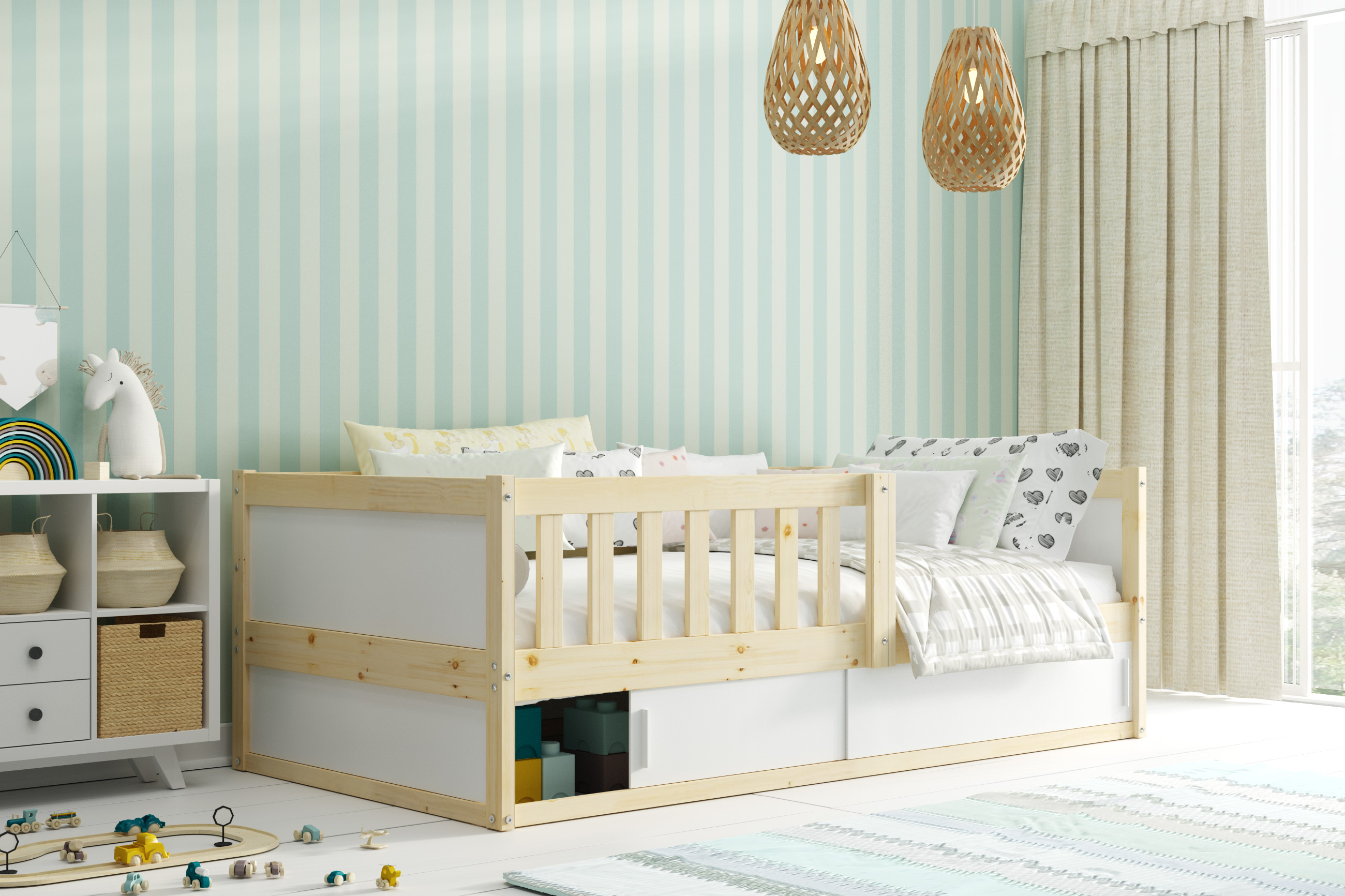 Posteľ SMART 2 natural 160x80 cm - borovica
