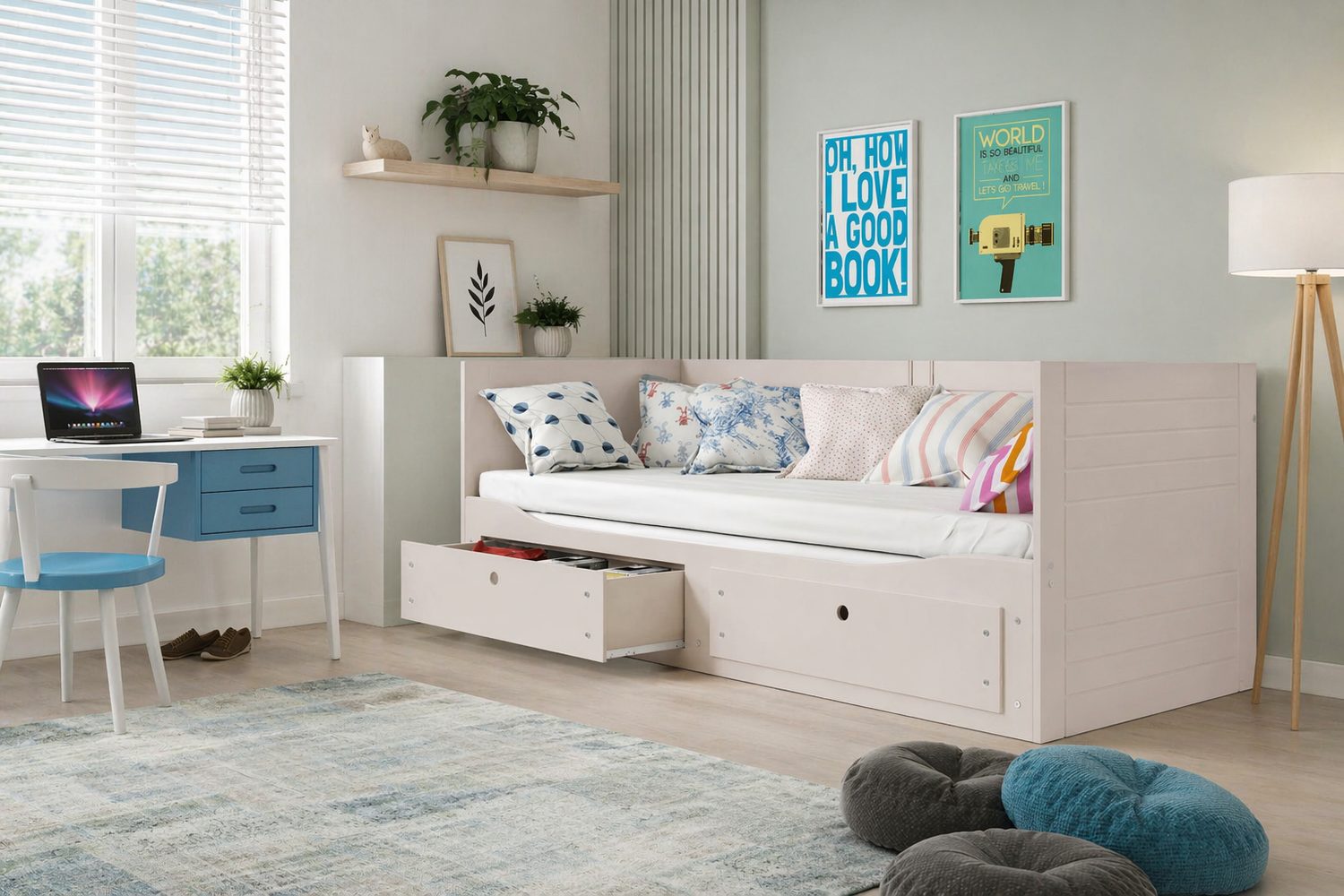 Rozkladacia posteľ HERMES 2 200x80 kašmírová