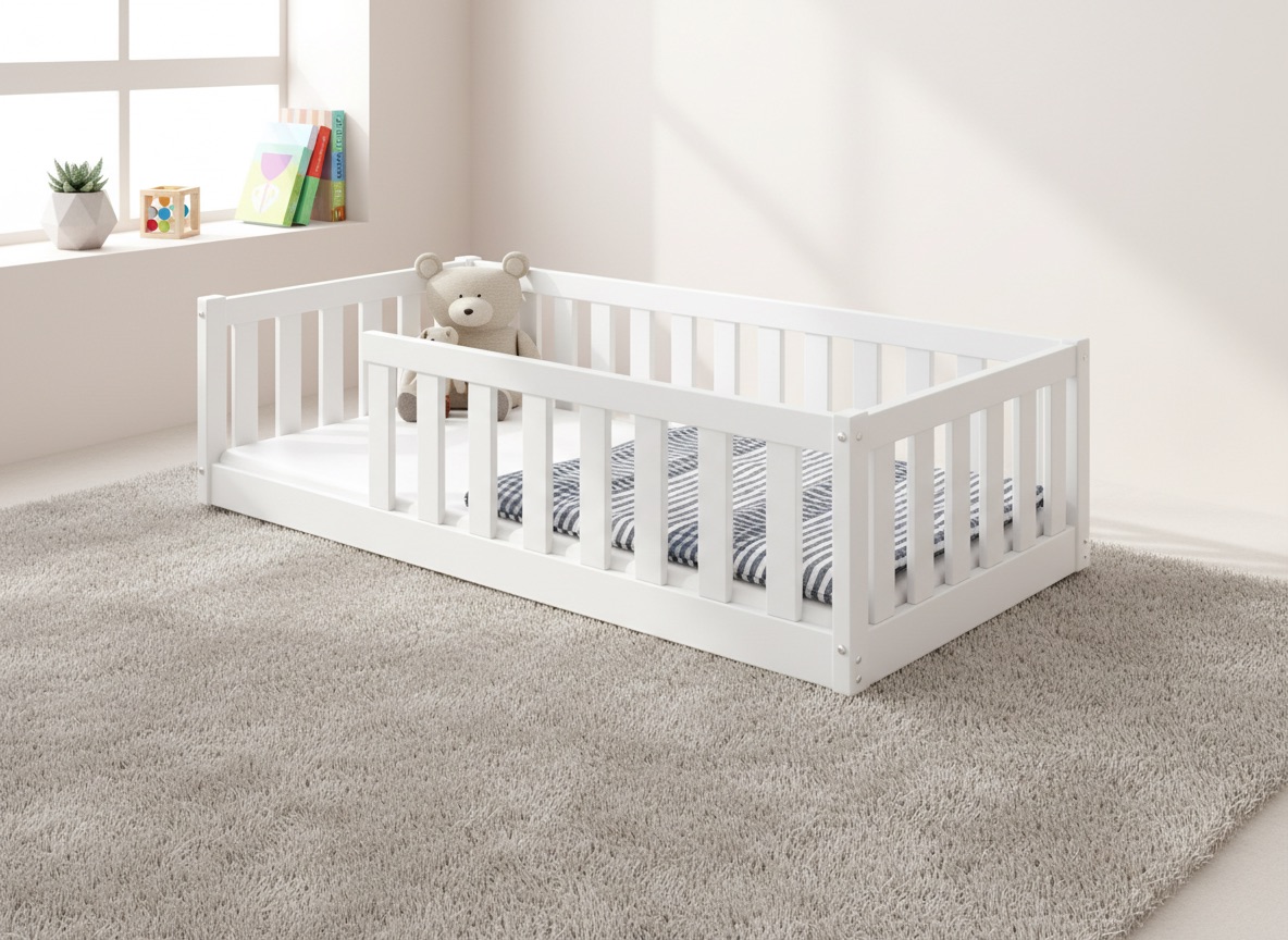 Detská posteľ BELLA SIMA 160x80 Montessori z masívu – biela