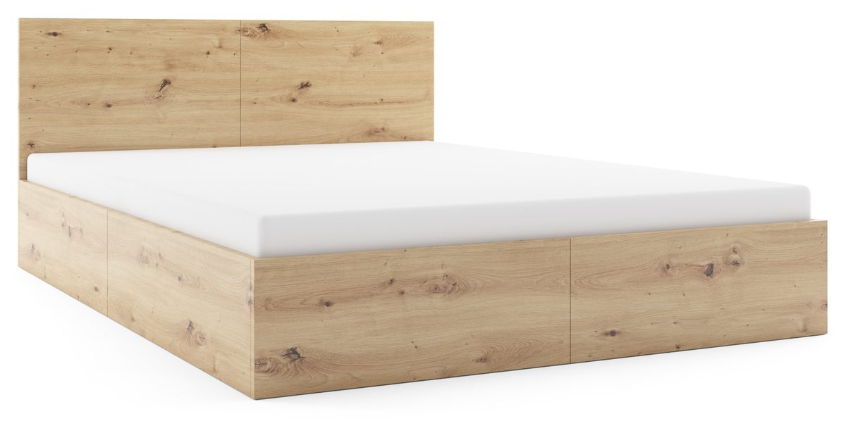 Manželská posteľ s úložným priestorom PAX 160x200 – dub artisan