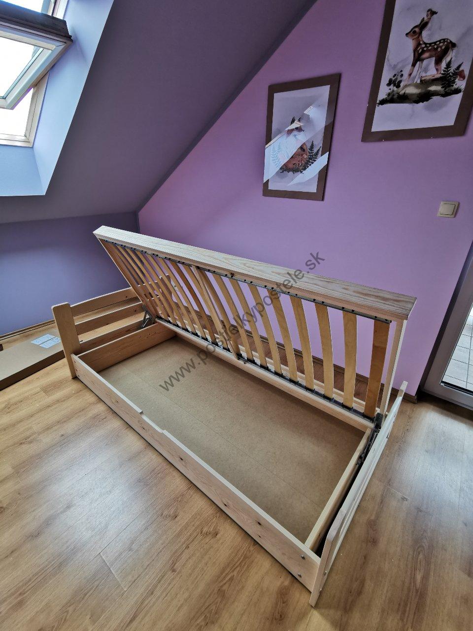 Vyklápacia posteľ ERNIE 200x90 borovica