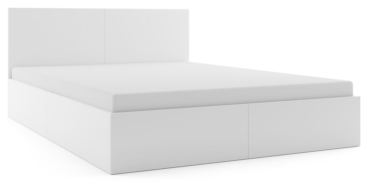 Manželská posteľ s úložným priestorom PAX 140x200 – biela