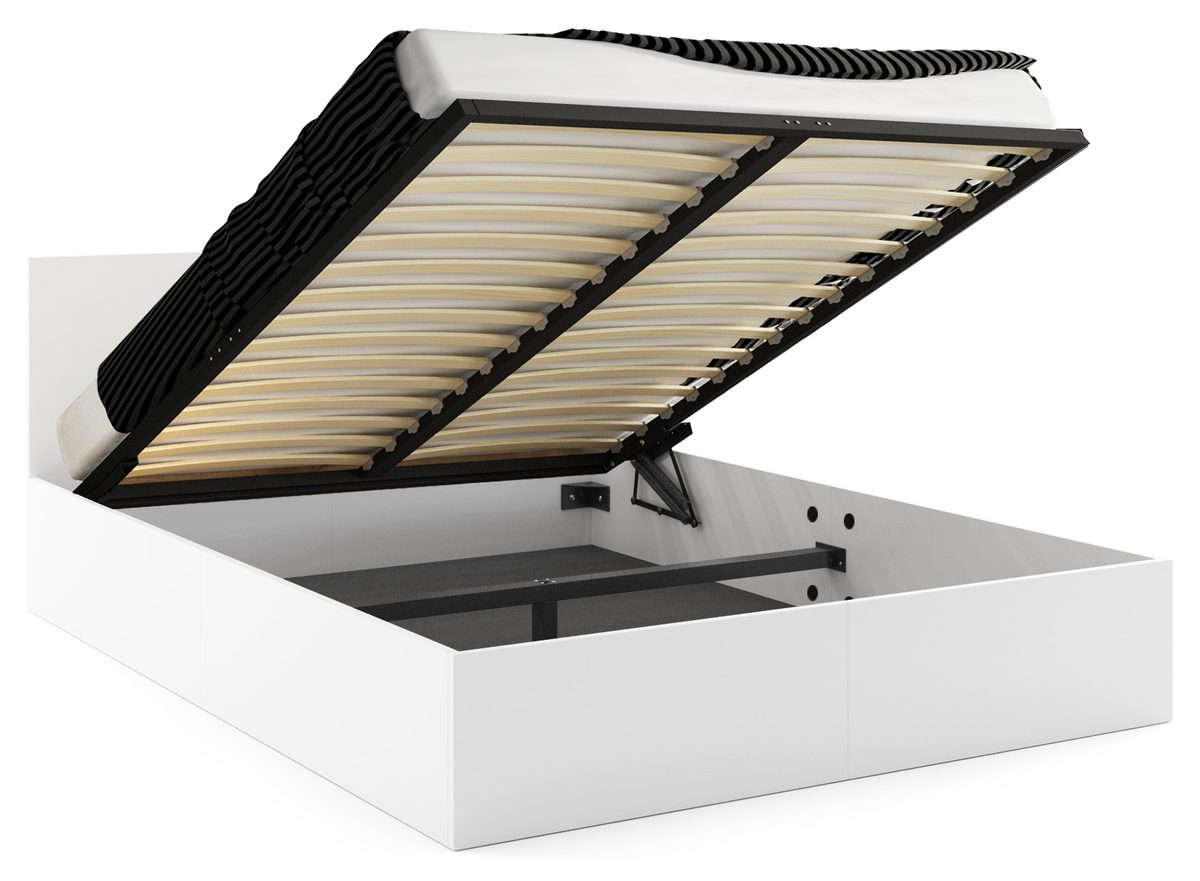 Manželská posteľ s úložným priestorom PAX 160x200 – biela