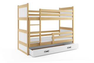 Poschodová posteľ RICO 2 190x90 Borovica - Biela