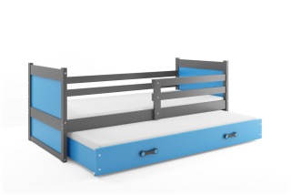 Posteľ s prístelkou RICO 2 190x90 Grafitová - Modrá
