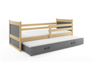 Posteľ s prístelkou RICO 2 190x90 Borovica - Grafitová