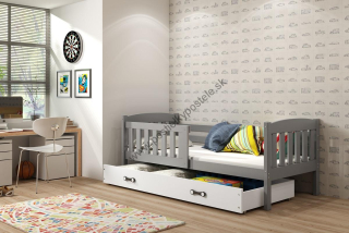 Posteľ KUBO 1 - 160x80cm - Grafitový - Biely