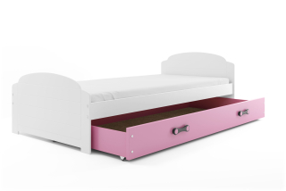 Posteľ LILI 200x90 biela - ružová