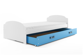 Posteľ LILI 200x90 biela - modrá