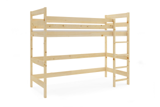 Vyvýšená posteľ z masívu ANTRESOLA 200×90 cm – borovica