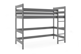 Vyvýšená posteľ z masívu ANTRESOLA 200×90 cm – grafitová