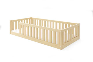 Posteľ BELLA SIMA 190x90 Montessori z masívu – prírodná borovica