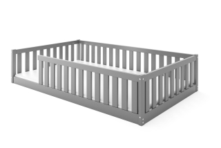 Široká posteľ BELLA SIMA 120×200 cm Montessori – grafitová