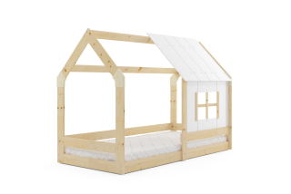 Domčeková posteľ so strieškou DOMČEK 1 160×80 cm borovica