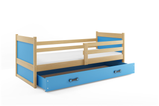 Posteľ RICO 1 190x90 borovica - modrá