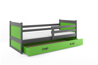 Posteľ RICO 1 190x90 grafitová - zelená
