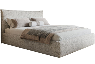 Čalúnená manželská posteľ s úložným priestorom SLIM 14 - striebornosivá | 160×200