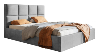Čalúnená posteľ s úložným priestorom SLIM 1 — modrosivá | 180×200