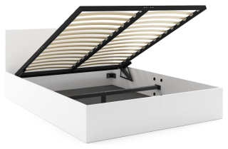 Manželská posteľ s úložným priestorom PAX 160x200 – biela